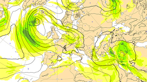 Předpovědní mapy Evropa